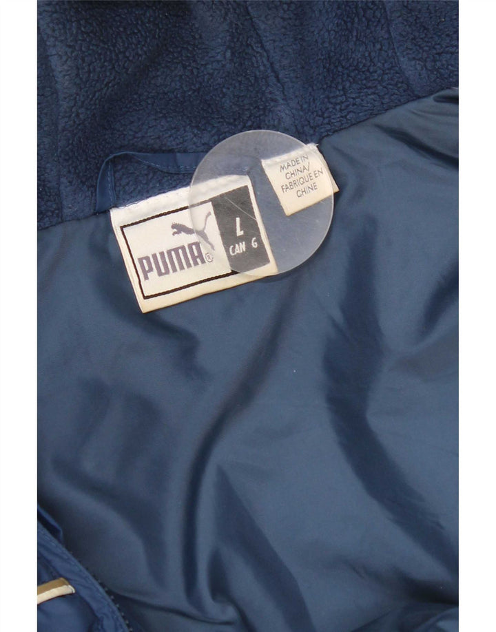 Puma Herren-Windbreakerjacke mit Kapuze, Größe 40, Marineblau