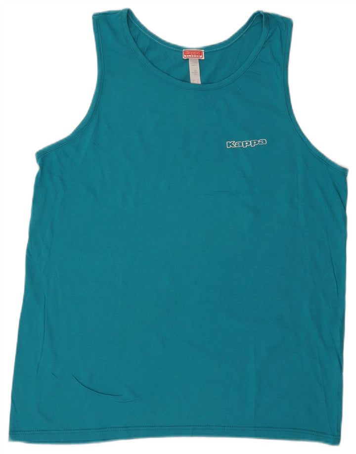Kappa Herren Weste Top XL Blau Baumwolle