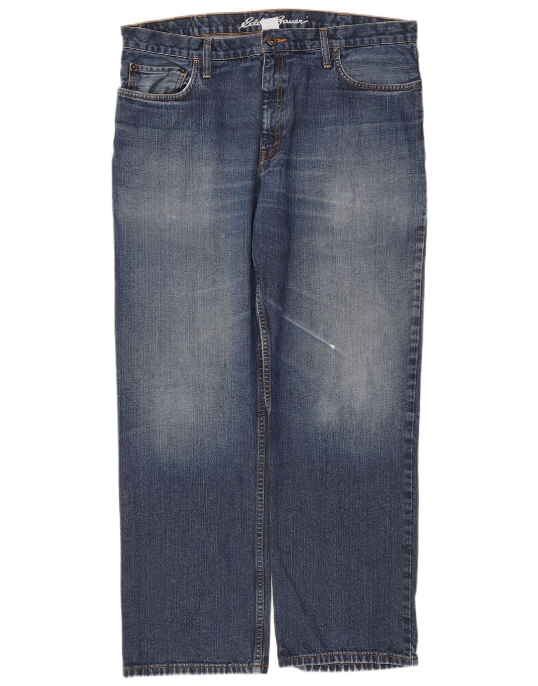 Eddie Bauer Herren Straight Jeans W36 L30 Blaue Baumwolle
