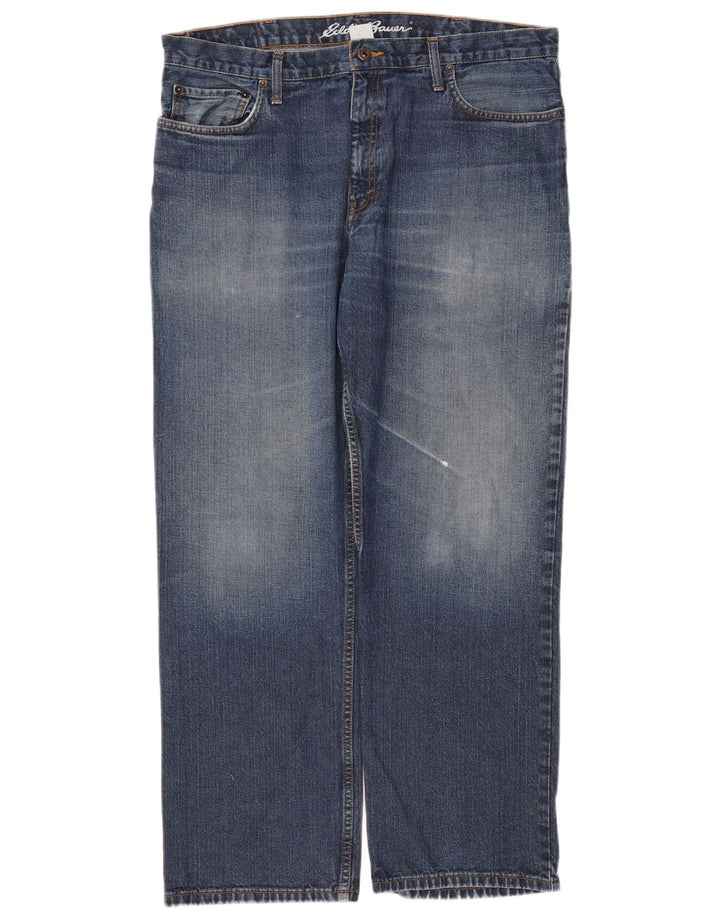Eddie Bauer Herren Straight Jeans W36 L30 Blaue Baumwolle