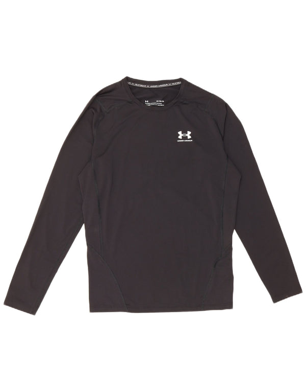 Under Armour Damen Heat Gear Top Langarm UK 18 XL Schwarz Polyester