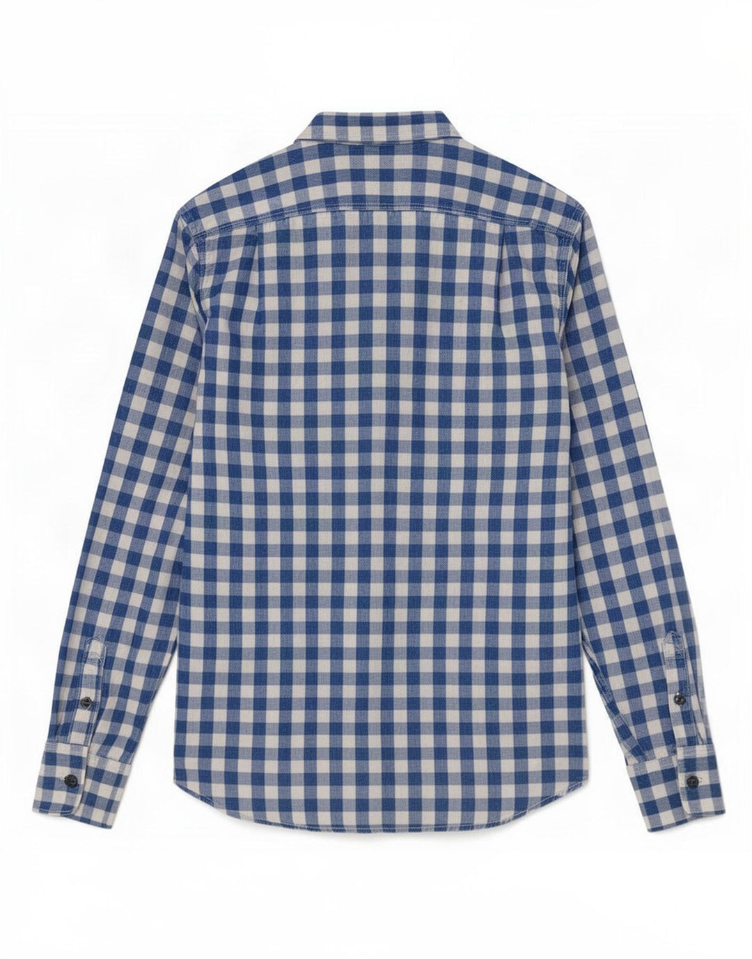 Superdry Herrenhemd aus Baumwolle, groß, blau, Gingham-Karomuster