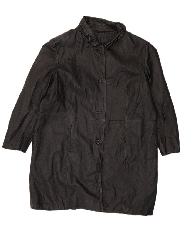 Worthington Damen Ledermantel UK 20 2XL Schwarz