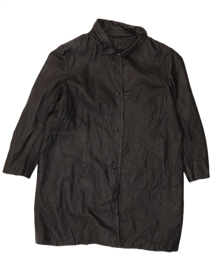 Worthington Damen Ledermantel UK 20 2XL Schwarz