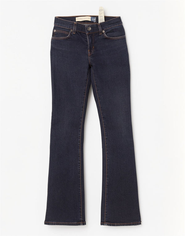 Gap Damen moderne Bootcut-Jeans UK 0 XS W28 L30 Marineblau Baumwolle