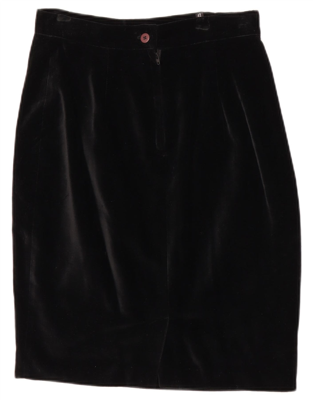 Superior Damen 4-Knopf-Velours-2-teiliges Rockset IT 42 Medium W28 Schwarz