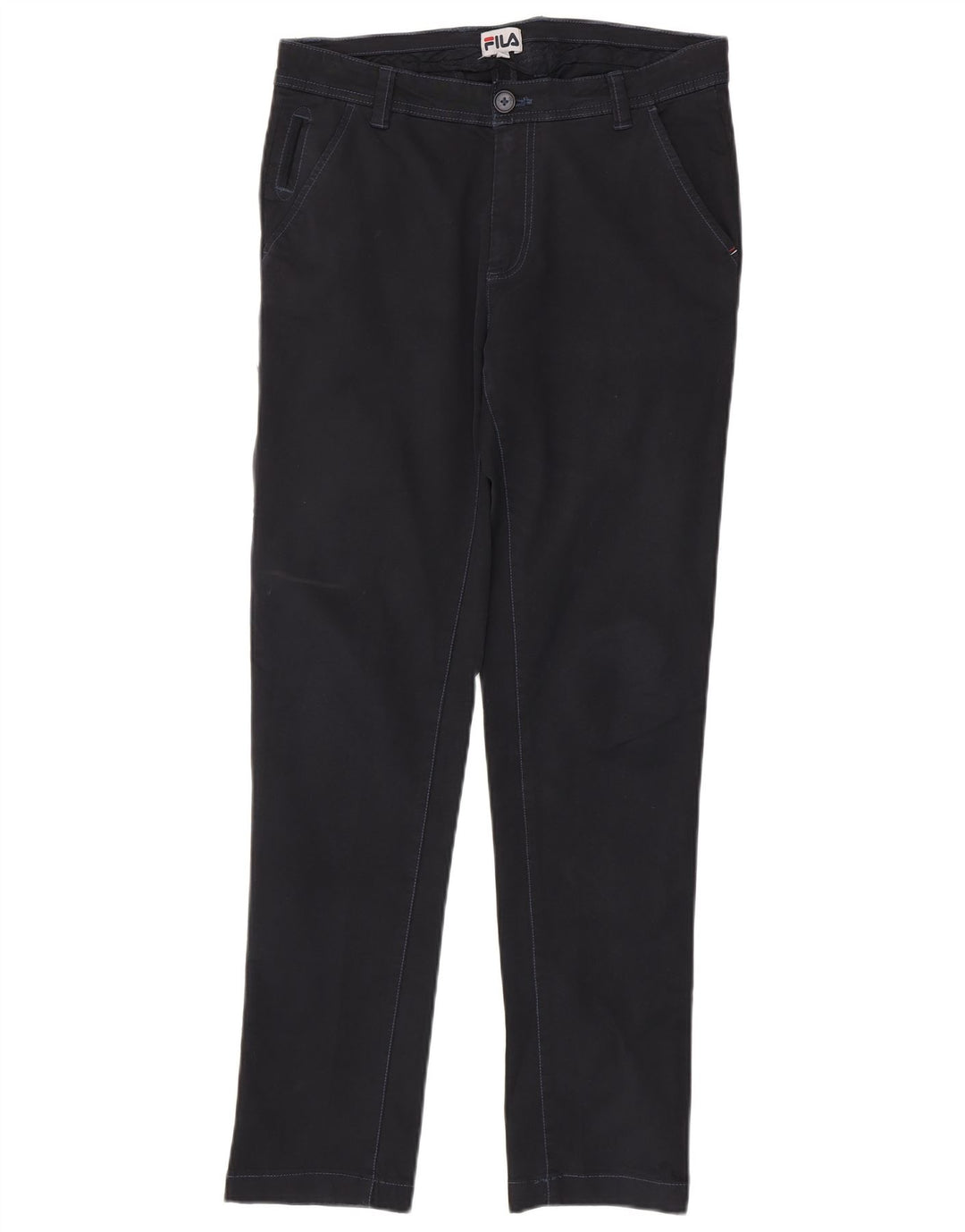 Fila Herren Slim Chino Hose IT 46 Small W36 L30 Marineblau