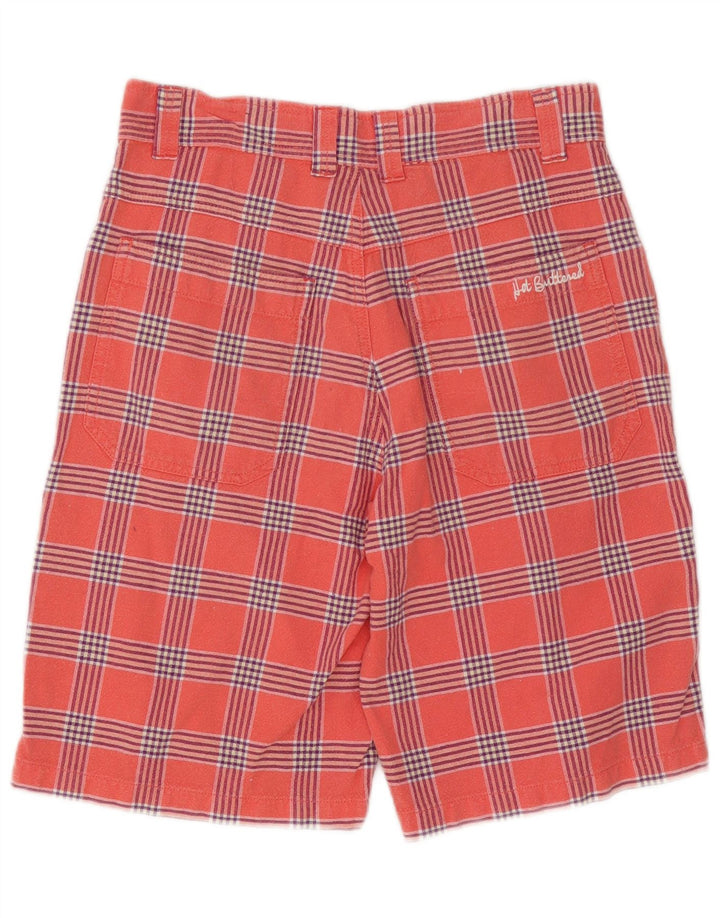 Vintage Herren Casual Shorts W30 Mittelrosa Karo Baumwolle