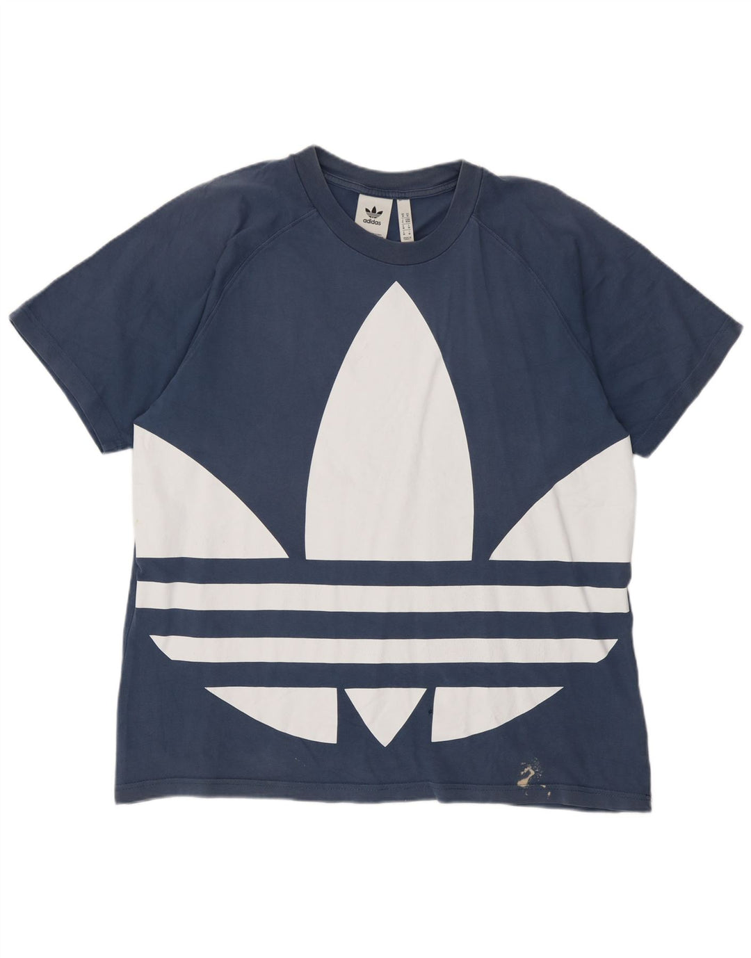 Adidas Herren Grafik-T-Shirt aus mittelblauer Baumwolle
