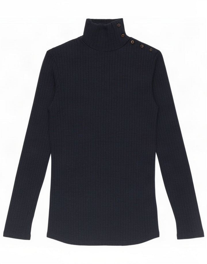 Massimo Dutti Damen Top Langarm UK 14 Medium Navy Blue