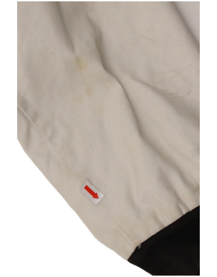 Adidas Herren Graphic Varsity Jacke UK 38 Mittelschwarze Colourblock-Baumwolle