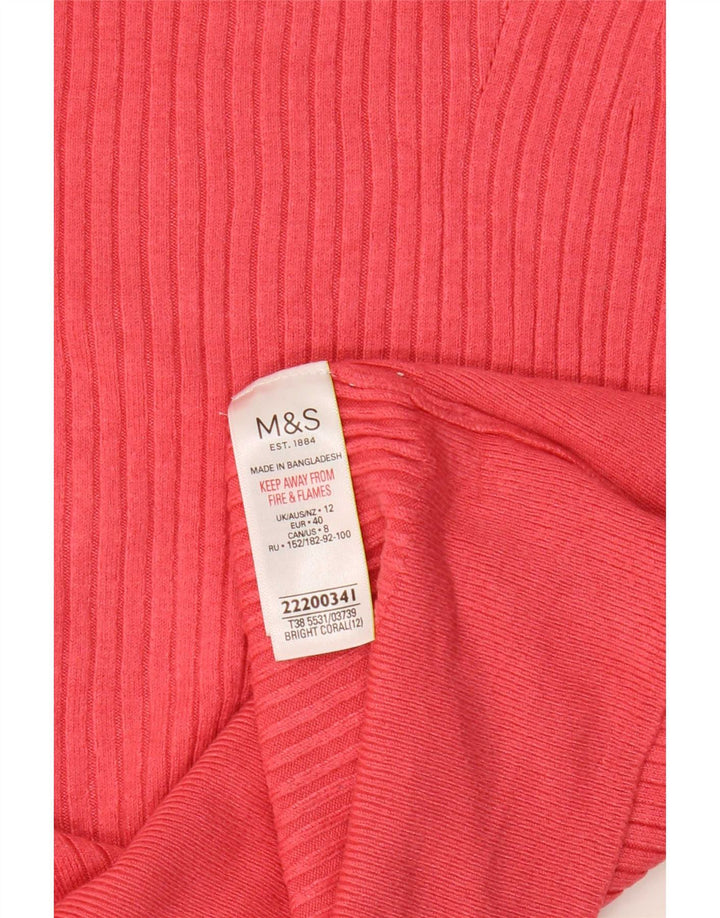 Marks & Spencer Damen-Pullover mit Rundhalsausschnitt, Gr. 12, Mittelrosa