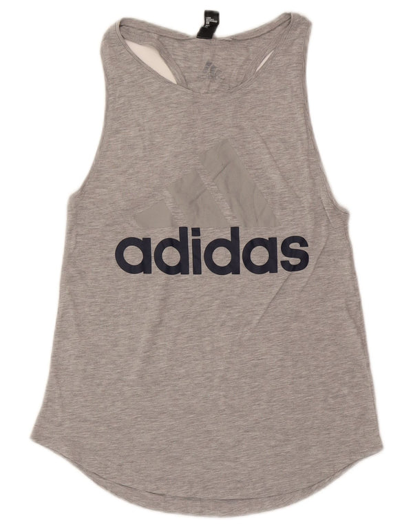 Adidas Damen Graphic Vest Top UK 10 Small Grau