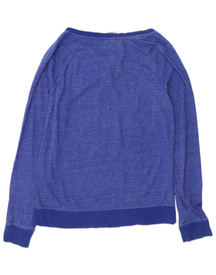 CHAMPION Damen-Sweatshirt-Pullover, UK 14, mittelblau gefleckte Baumwolle