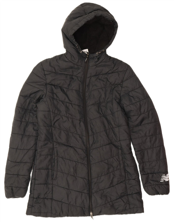 New Balance Herren-Mantel mit Kapuze, gepolstert, UK 12, Mittelschwarz, Polyester