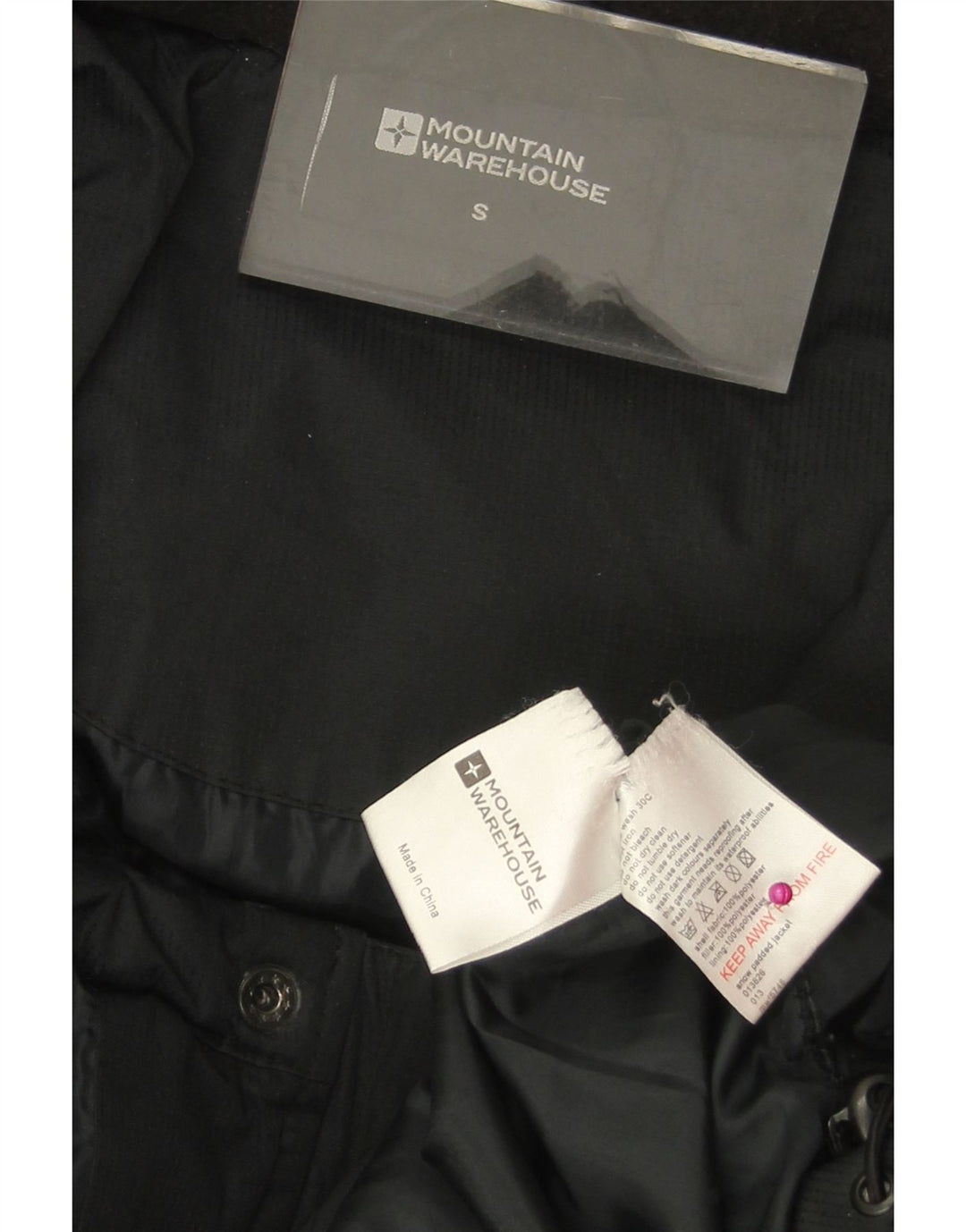 MOUNTAIN WAREHOUSE Mens Hooded Padded Jacket UK 36 Small Black Polyester Vintage Mountain Warehouse and Second-Hand Mountain Warehouse from Messina Hembry 