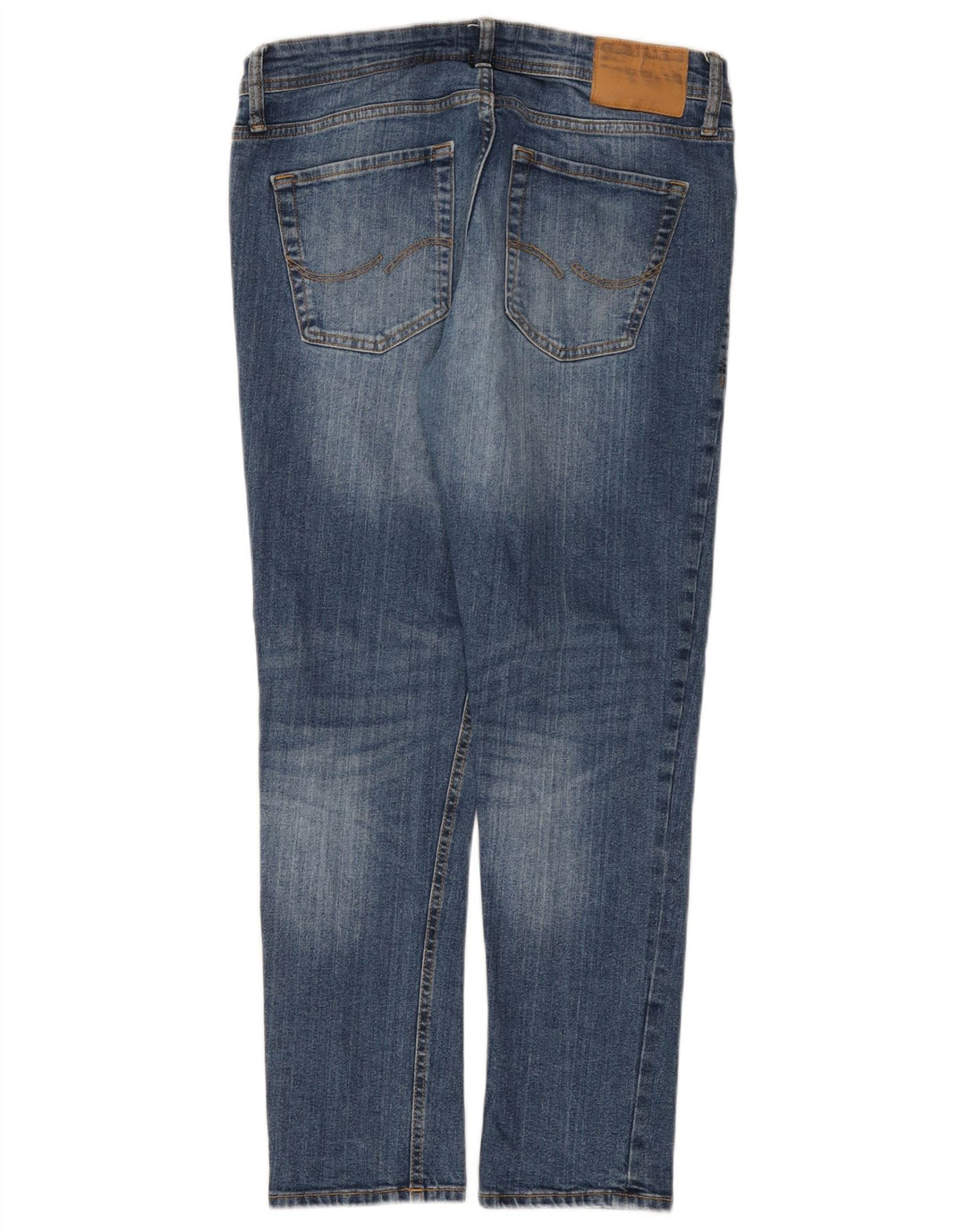 JACK & JONES Herren Slim Jeans W34 L30 Blaue Baumwolle