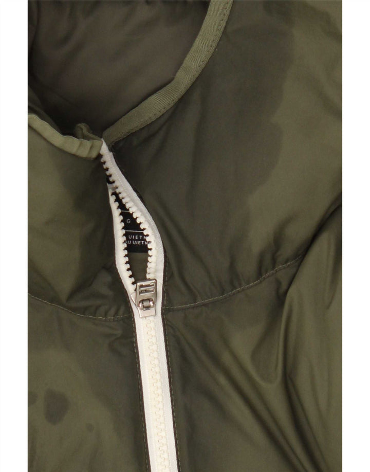 Nike Herren-Mantel mit Kapuze, gepolstert, UK 40, Größe L, Khaki, Polyester