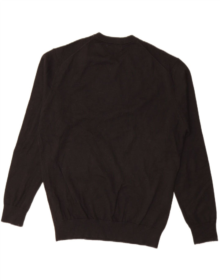 ZARA Herren-Pullover mit V-Ausschnitt, mittelschwarz, Acryl