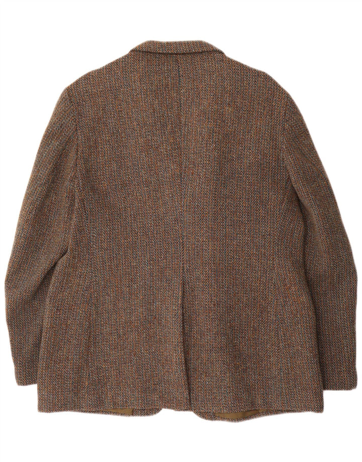 Harris Tweed Herren-Blazer mit 3 Knöpfen, Gr. 40, Braun