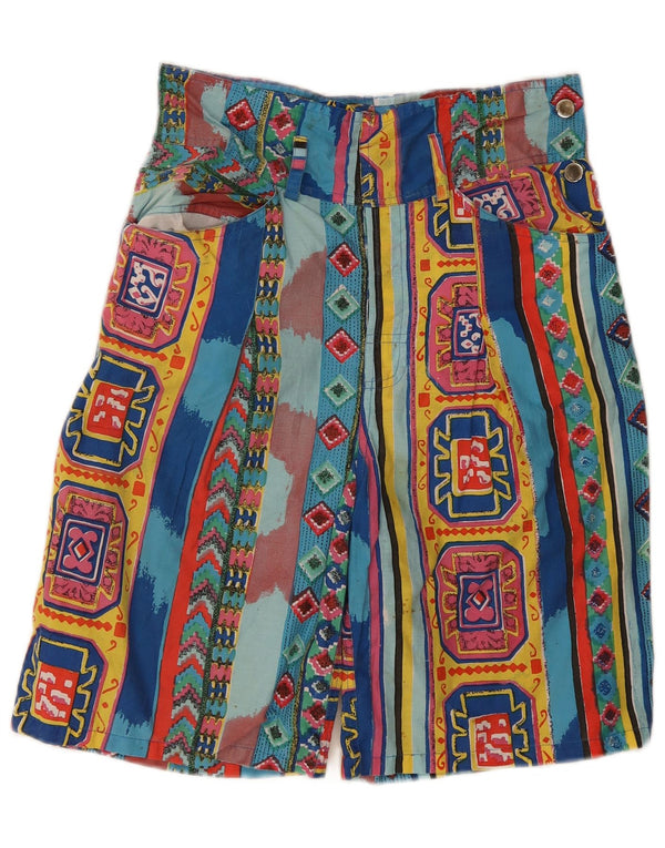Vintage Damen Bermuda Shorts W30 Medium Mehrfarbig Geometrisch