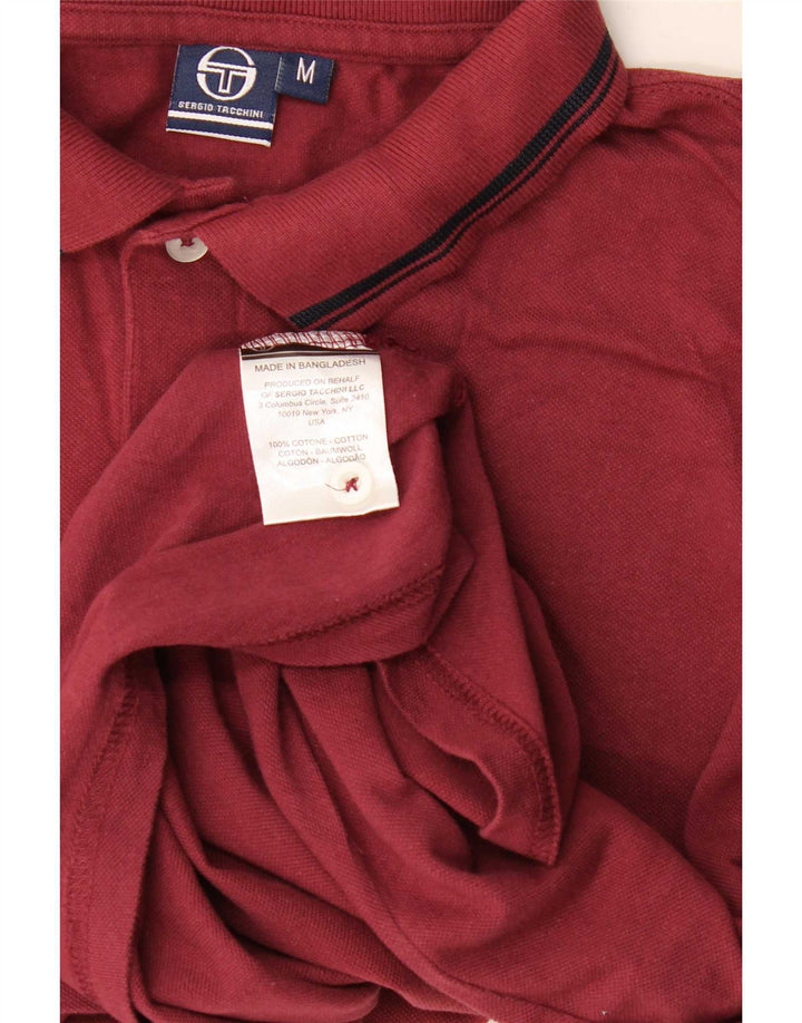 Sergio Tacchini Herren-Poloshirt aus mittelblauer, gestreifter Baumwolle