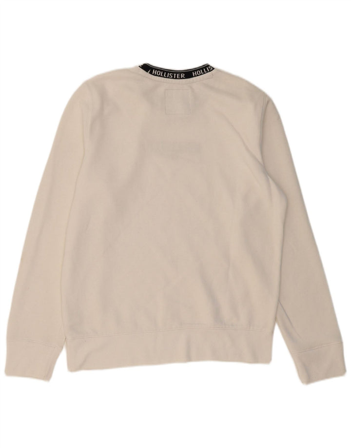 HOLLISTER Herren-Sweatshirt mit Grafik, mittelweiße Baumwolle