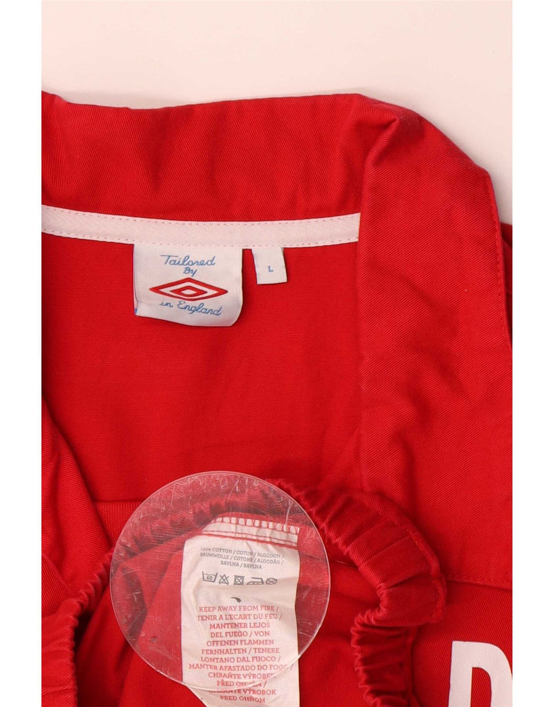 Umbro Herren Graphic Pullover Trainingsanzug Top Jacke Große rote Baumwolle