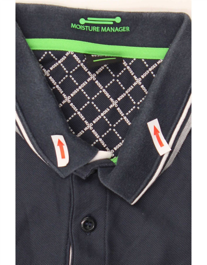 Hugo Boss Herren Poloshirt XL Marineblau Baumwolle
