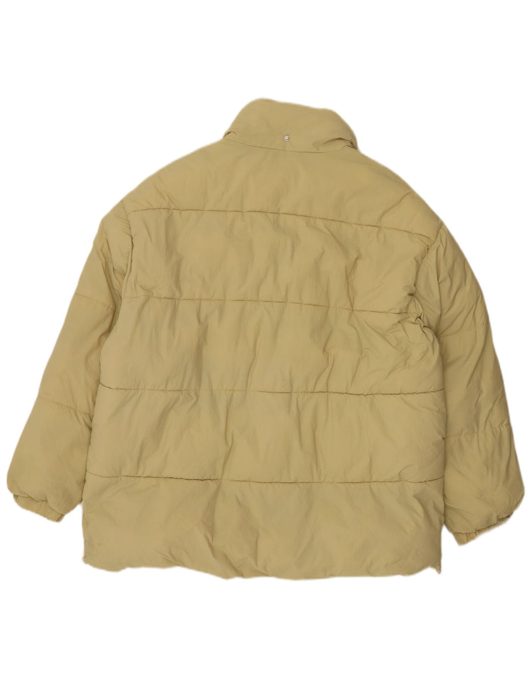 Zara Damen Wattierte Jacke UK 16 Large Gelbes Nylon