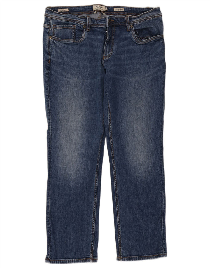 Dack's Herren-Jeans mit normaler Passform, gerade Passform, IT 50, Größe L, W34, L28, Blau, Baumwolle
