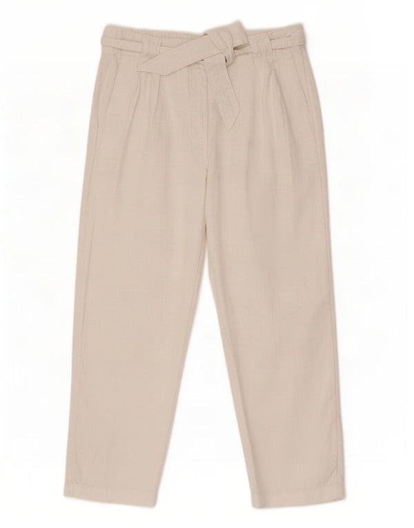 Marks & Spencer Damen-PEGged-Cropped-Hose UK 12 Medium W30 L24 Weiß