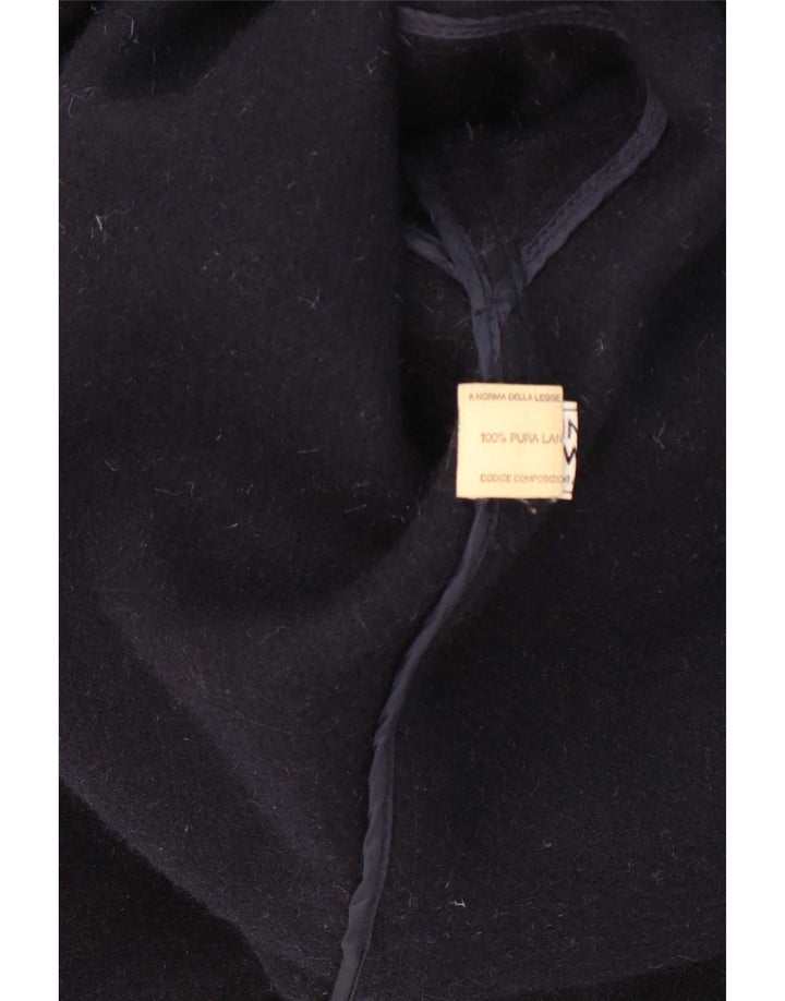 Vintage Herren Dufflecoat mit Kapuze IT 50 Große marineblaue Schurwolle