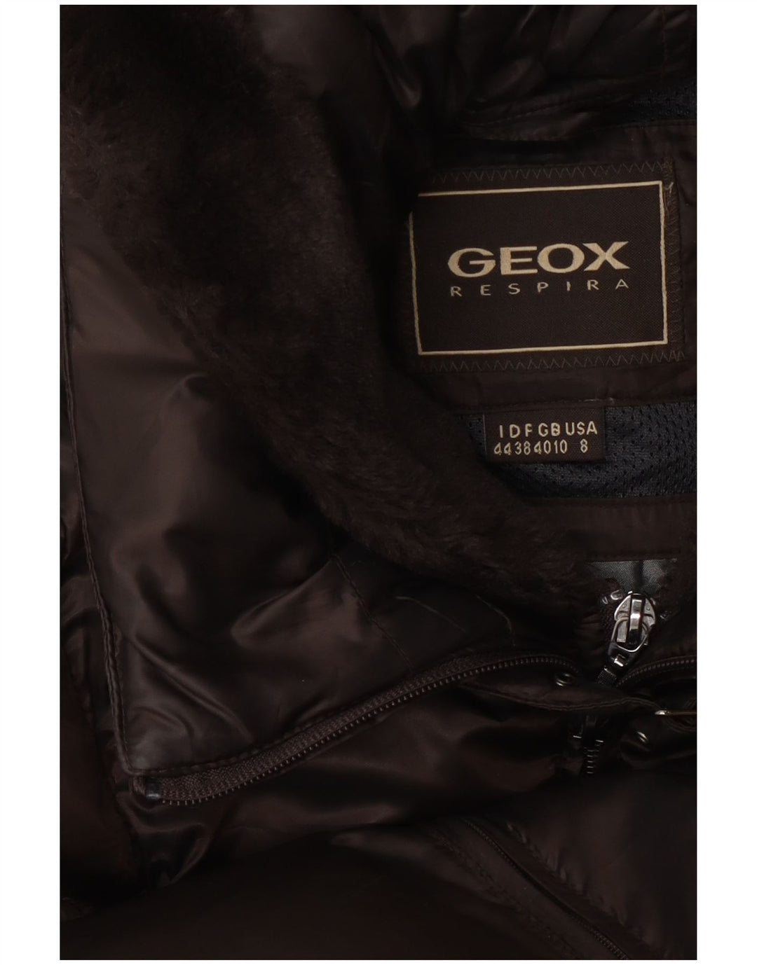 Geox Damen Respira Hooded Wattierte Jacke UK 10 Small Braun