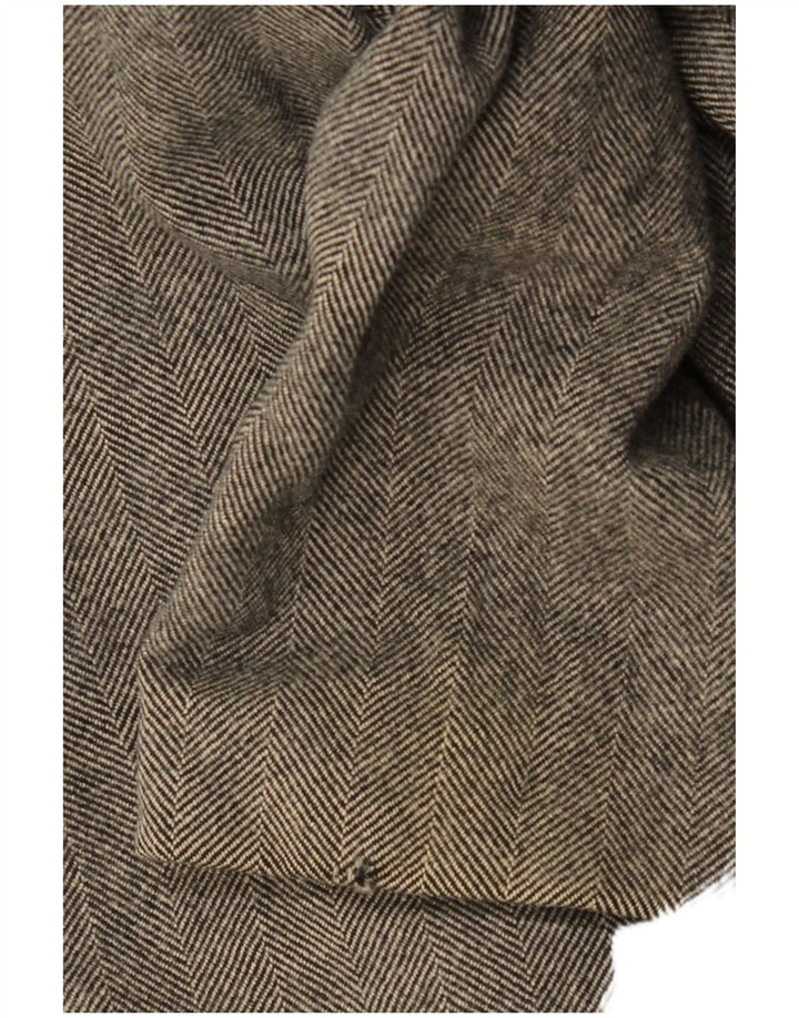 Aquascutum Damenmantel UK 8 Small Graue Herringbone-Lammwolle
