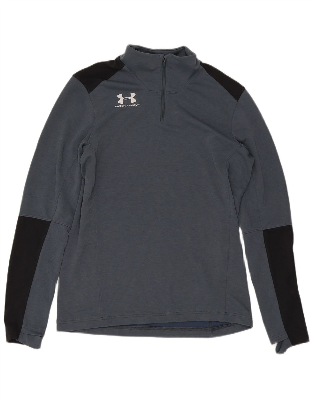 Under Armour Herren Cold Gear Pullover-Trainingsanzug-Oberteil, großes graues Farbblock-Design