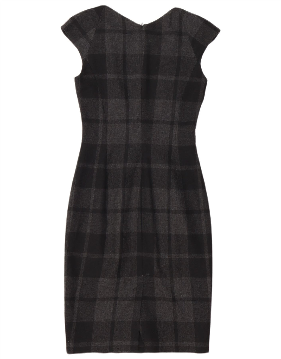 Karen Millen Damen Etuikleid UK 8 Small Schwarz kariertes Polyester