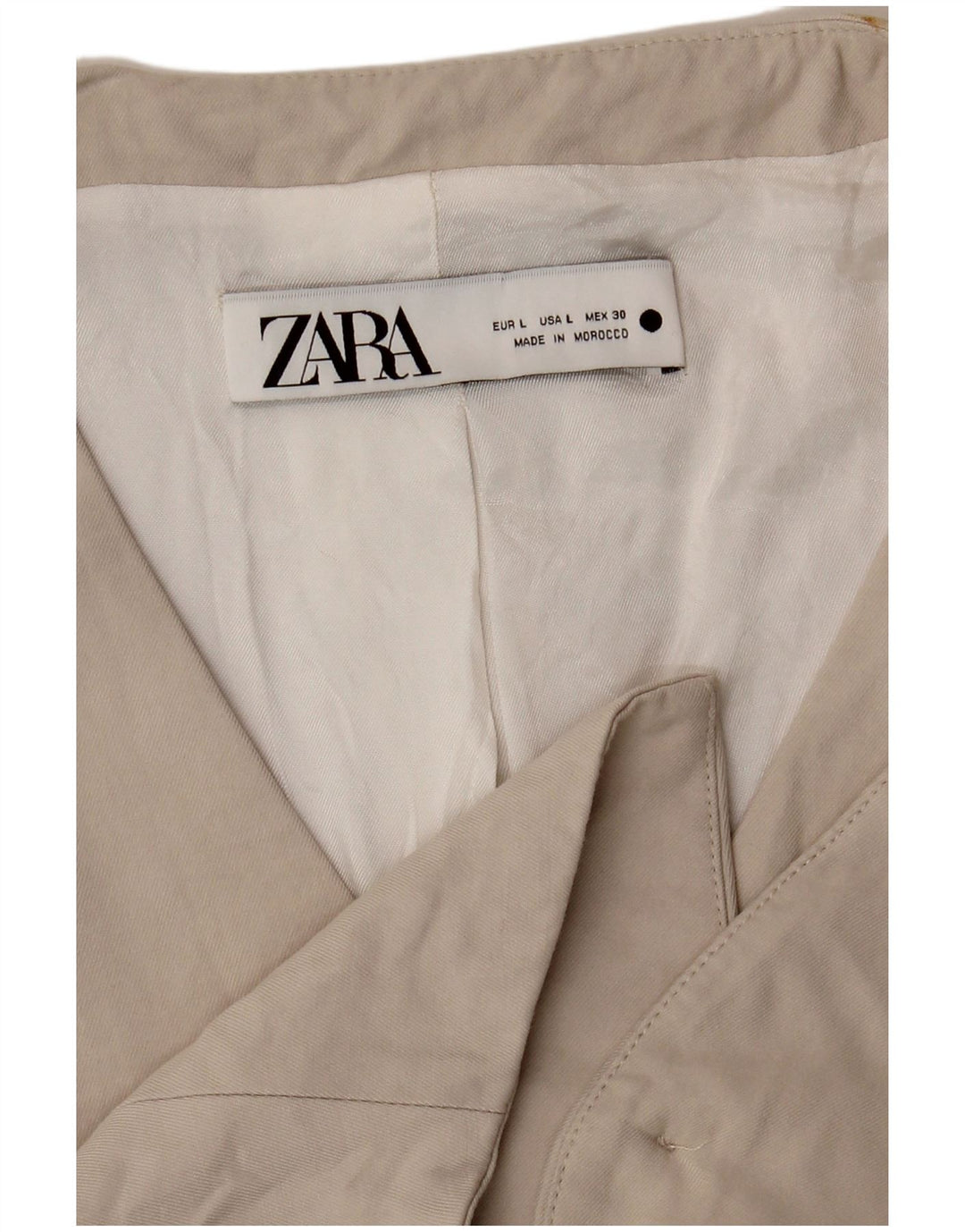 Zara Damen Weste UK 14 Large Beige