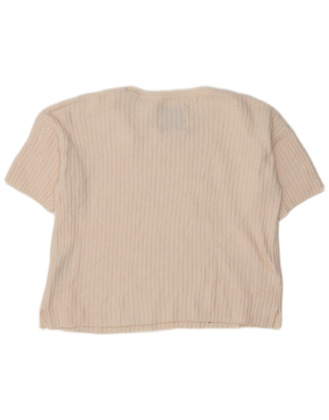 Jack Wills Damen-Blusenoberteil, UK-Gr. 10, Größe S, cremefarbenes Polyester