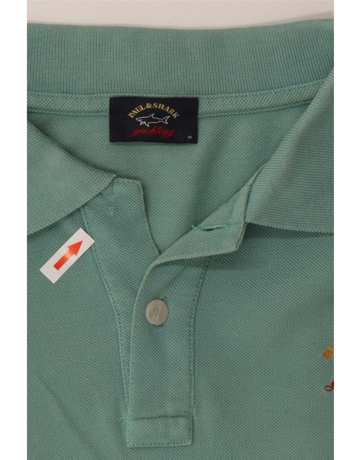 Paul & Shark Herren-Poloshirt aus mittelgrüner Baumwolle