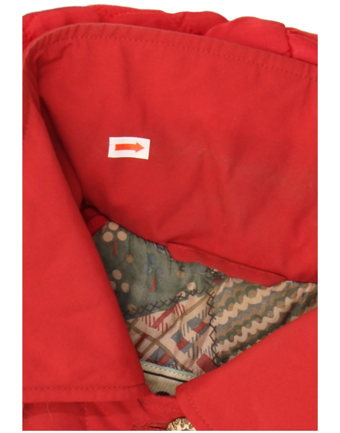 Vintage Damen Parka mit Kapuze, übergroß, Größe 44, Mittelrot