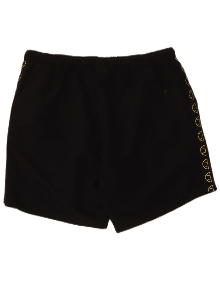 Ellesse Herren-Badeshorts mit Grafik, groß, aus schwarzem Polyester