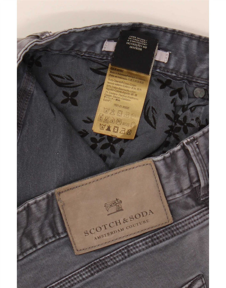 Scotch & Soda Herren Slim Jeans W32 L32 Graue Baumwolle