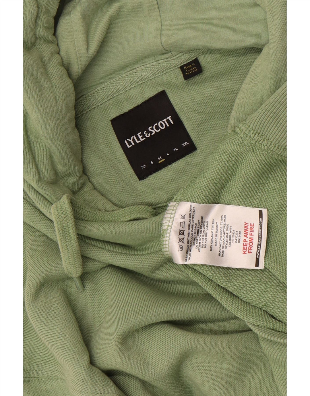 Lyle & Scott Herren Kapuzenpullover aus mittelgrüner Baumwolle