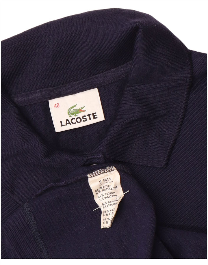 Lacoste Damen-Poloshirt, Größe 40, mittelmarineblaue Baumwolle