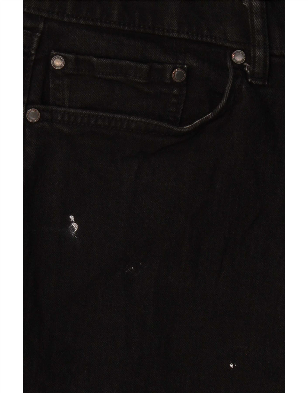 Marks & Spencer Herren Regular Straight Jeans W34 L31 Schwarze Baumwolle