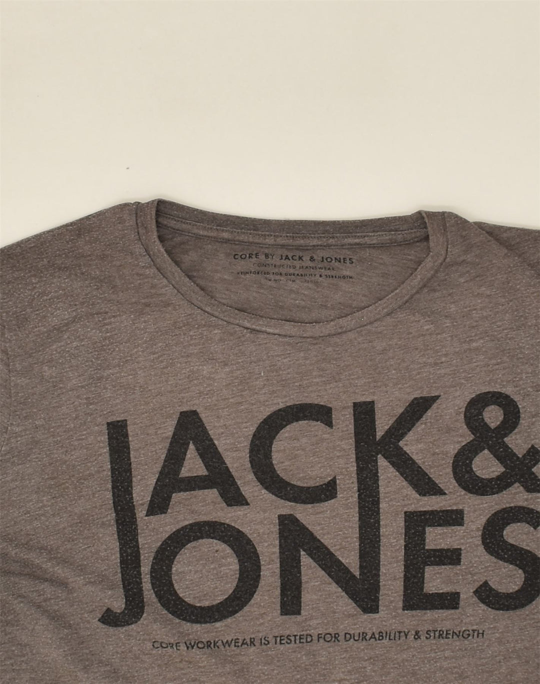 JACK & JONES Mens Core Graphic T-Shirt Top Large Grey Cotton | Vintage Jack & Jones | Thrift | Second-Hand Jack & Jones | Used Clothing | Messina Hembry 