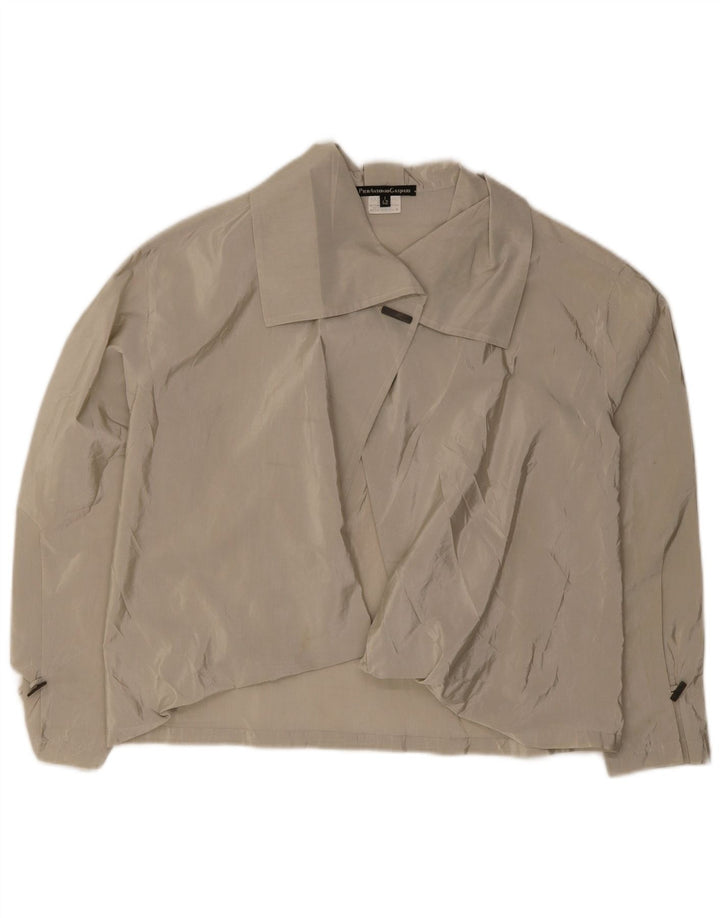 Pier Antonio Gaspari Damen-Strickjacke in Übergröße IT 42 Mittelgrau