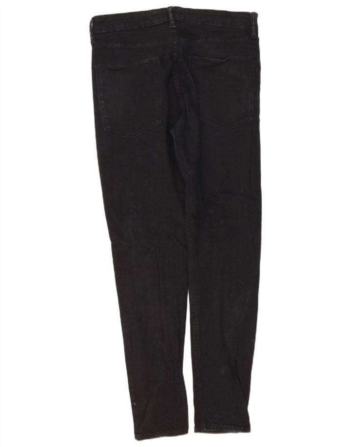 Marks & Spencer Herren Skinny Jeans W32 L31 Schwarze Baumwolle