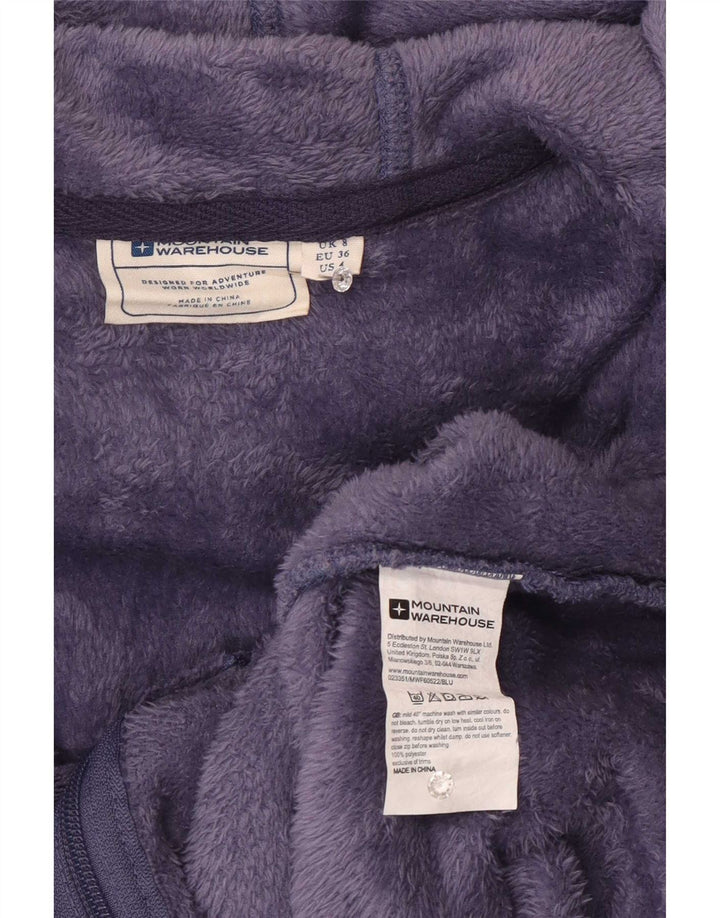 Mountain Warehouse Damen-Fleecejacke mit Kapuze, UK 8, Größe S, Lila, Polyester